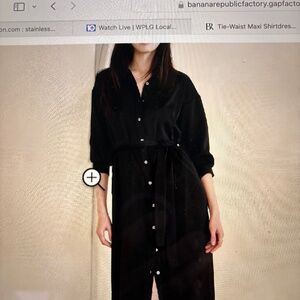 Long sleeve maxi shirt dress
